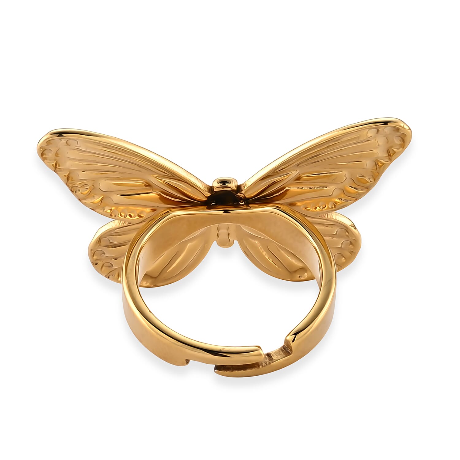 Butterfly Ring in ION Plated YG Stainless Steel (Adjustable)