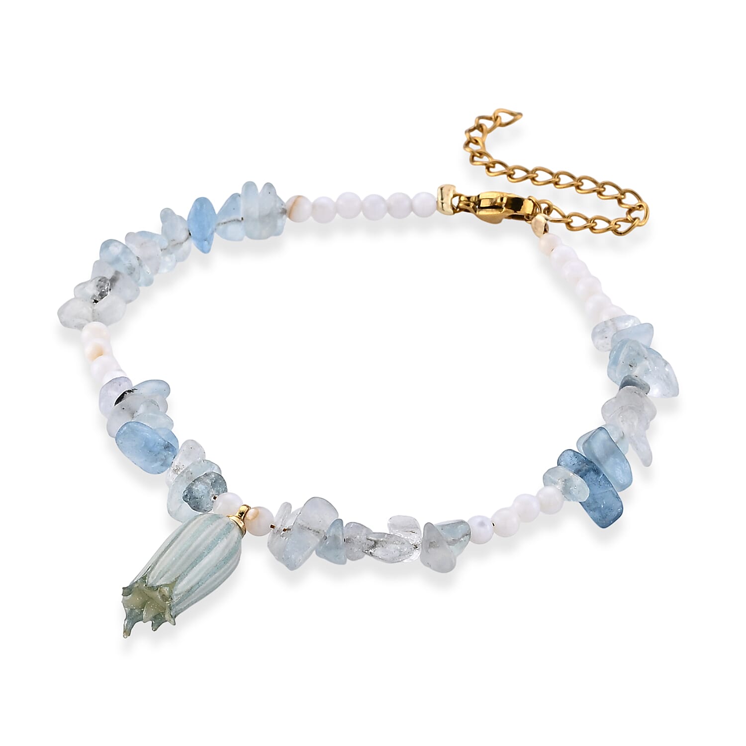 Multi Gemstone 25.00 ctw Bracelet in Goldtone (6.5-8.5In)