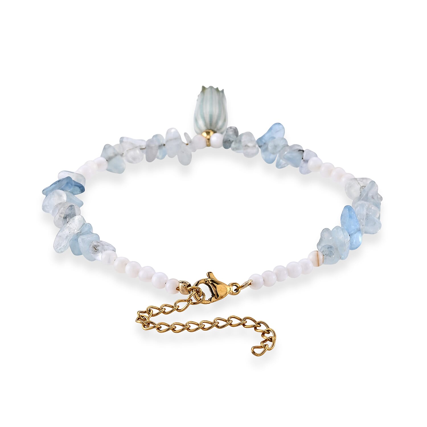 Multi Gemstone 25.00 ctw Bracelet in Goldtone (6.5-8.5In)