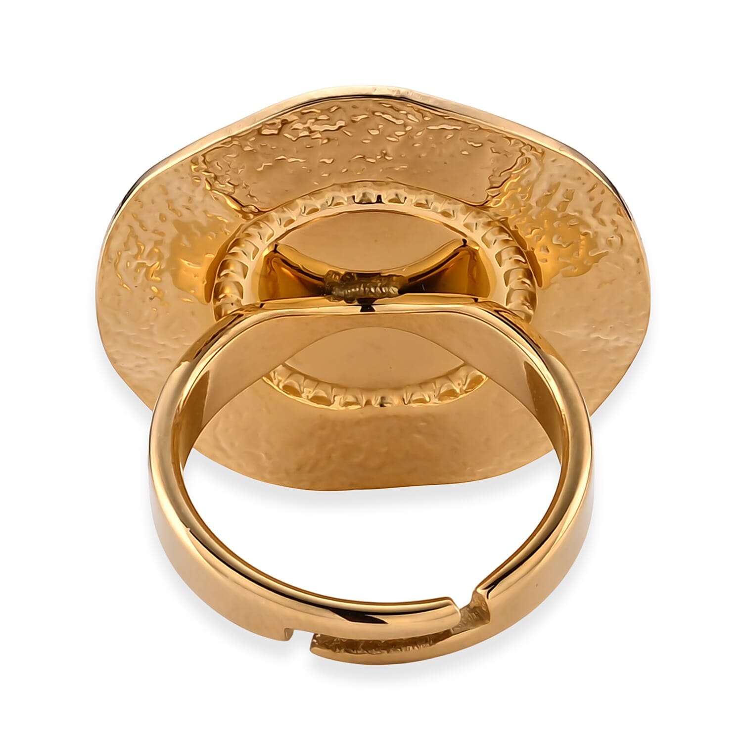 Resin 2.00 ctw Ring in ION Plated YG Stainless Steel (Adjustable)