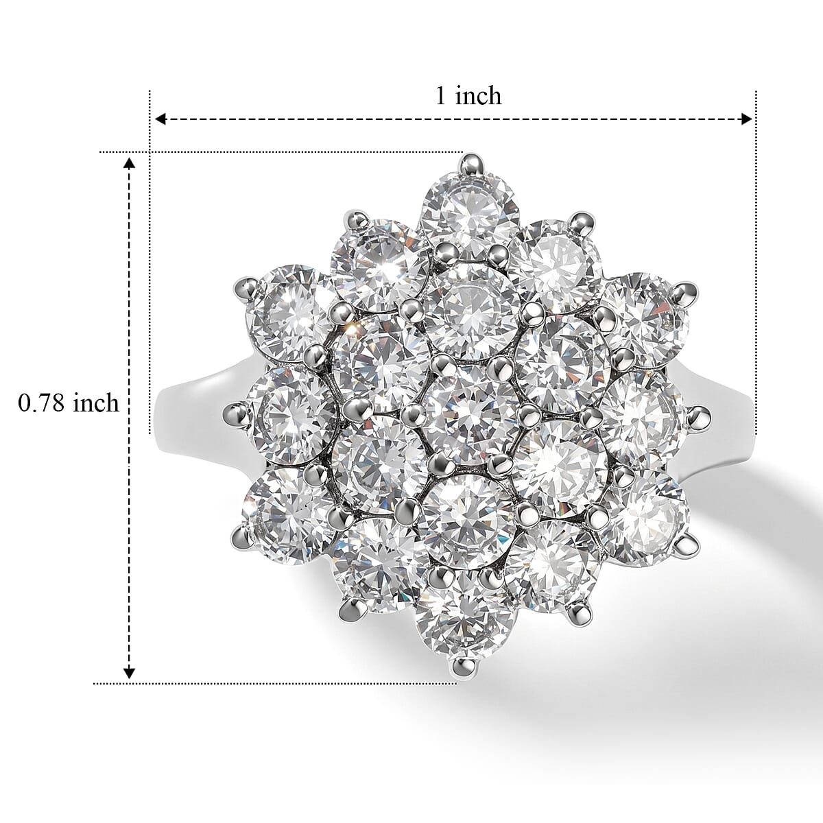 EverTrue Simulated Diamond Ring in Stainless Steel (Size 10.0) image number 2
