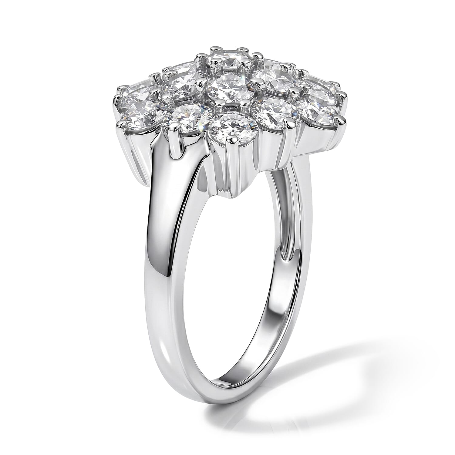 EverTrue Simulated Diamond Ring in Stainless Steel (Size 5.0)