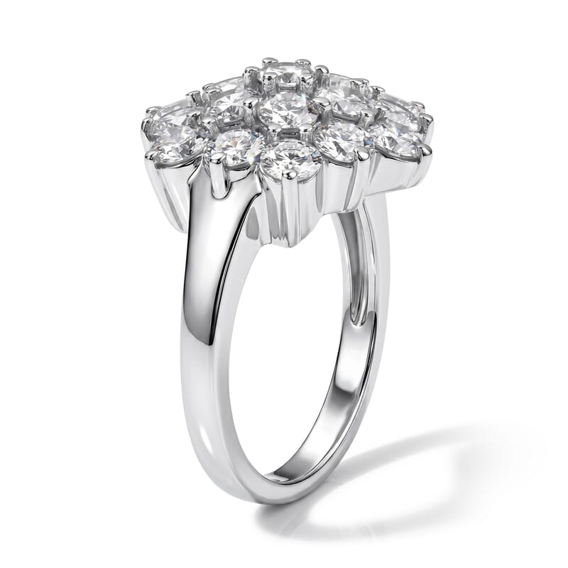 EverTrue Simulated Diamond Ring in Stainless Steel (Size 5.0)