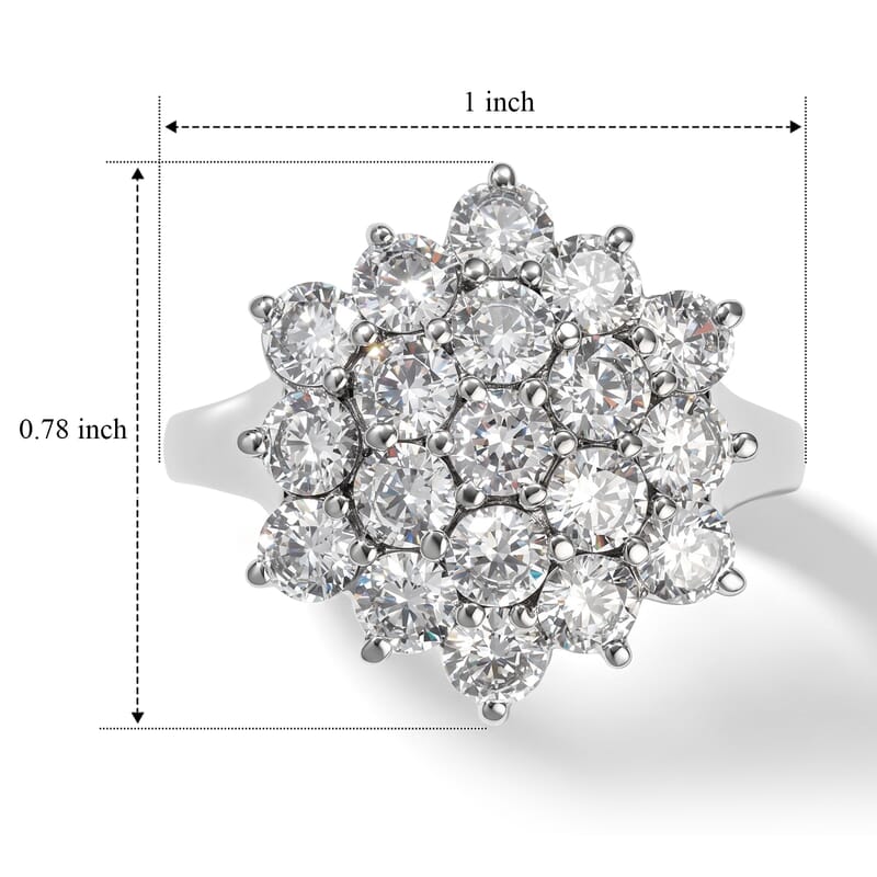 EverTrue Simulated Diamond Ring in Stainless Steel (Size 7.0)