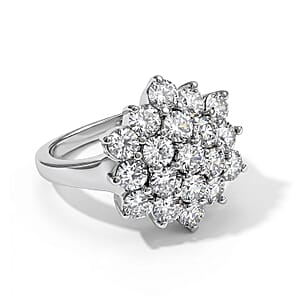 EverTrue Simulated Diamond Ring in Stainless Steel (Size 8.0)