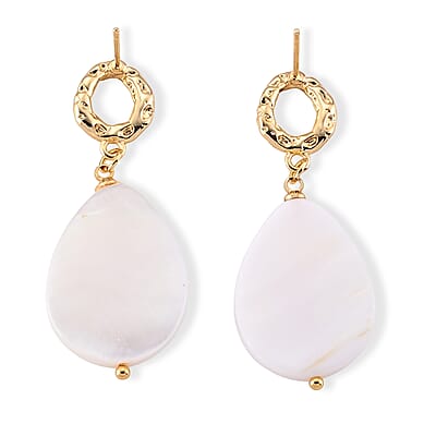 Shell Earrings in Goldtone