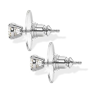 D'Joy Moissanite 0.80 ctw Earrings in Platinum Over Sterling Silver