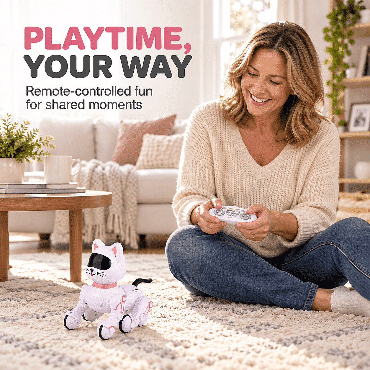 Remote Contral Touchable Multi-Functional Toy Dog - Gold