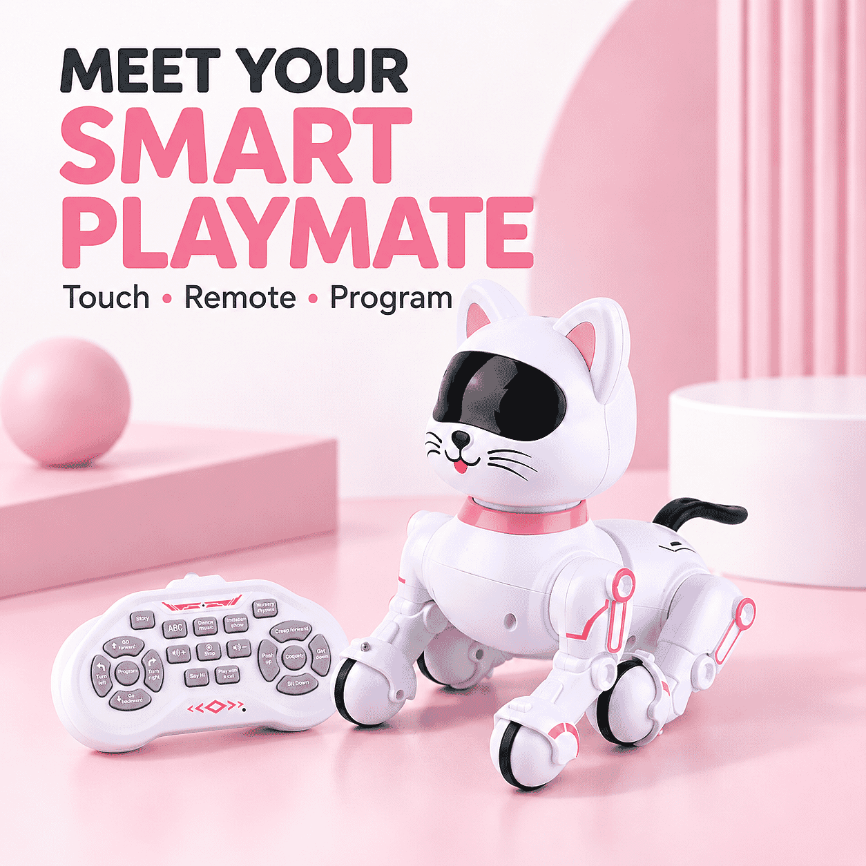 Remote Contral Touchable Multi-Functional Toy Dog - Gold