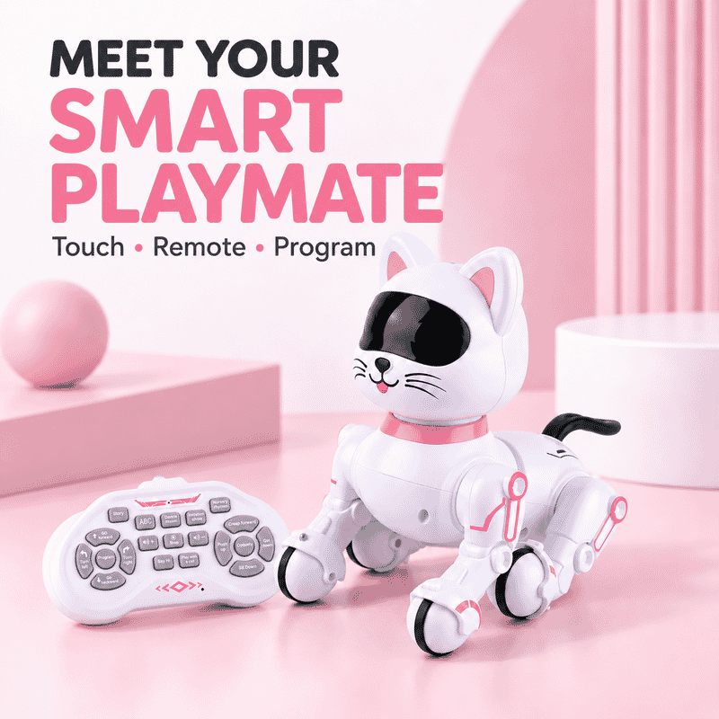 Remote Contral Touchable Multi-Functional Toy Dog - Gold