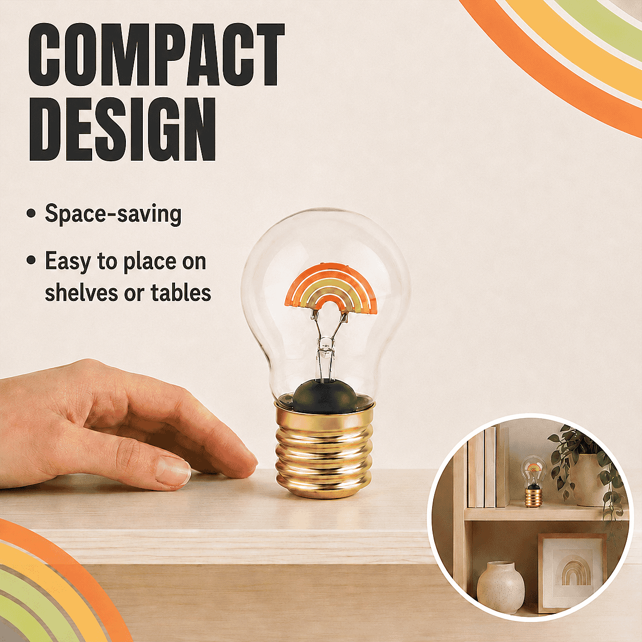 Livmore Rainbow Rechargeable Decorative LED Light Blub