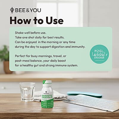 Bee & You Probiotic & Propolis Shots (12x 1.69oz)