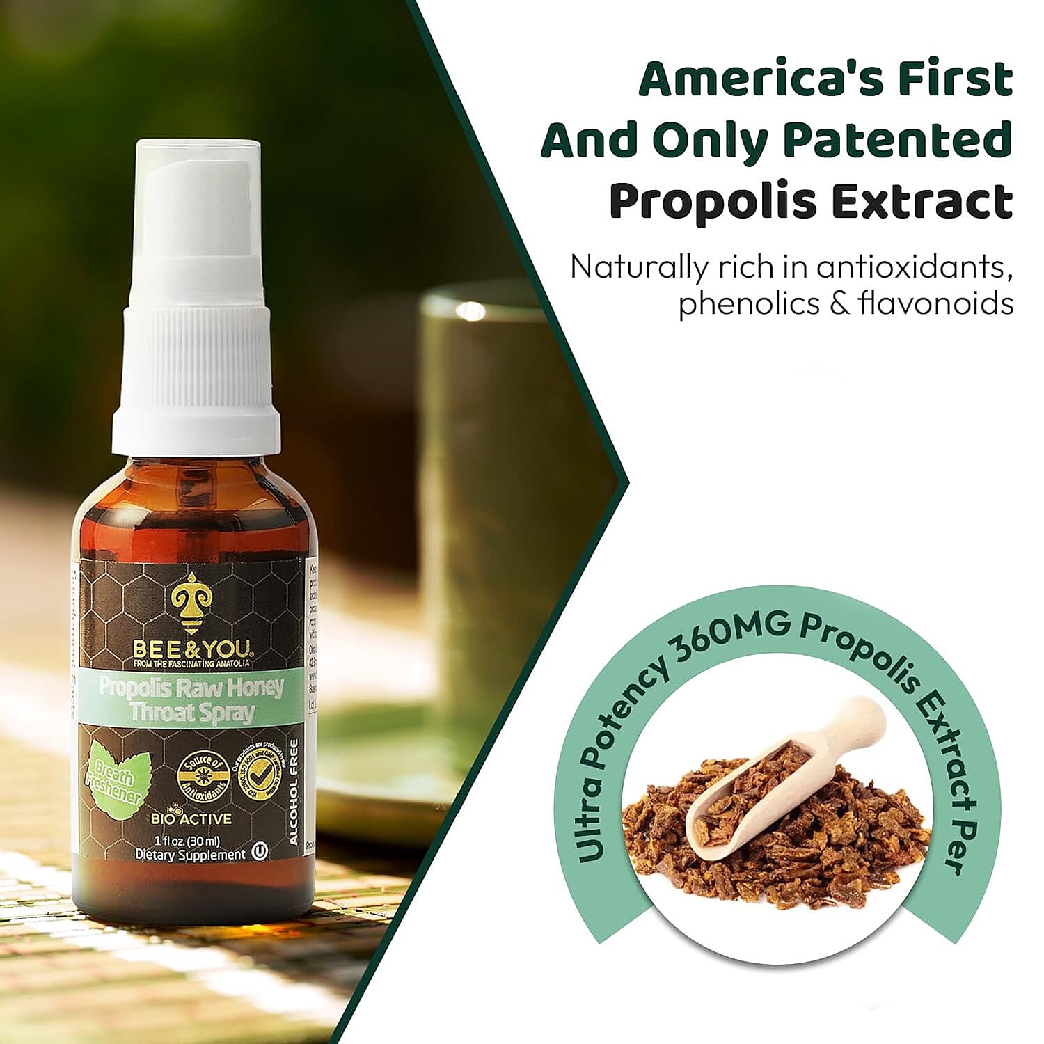 Bee & You Propolis Raw Honey Throat Spray (1oz)