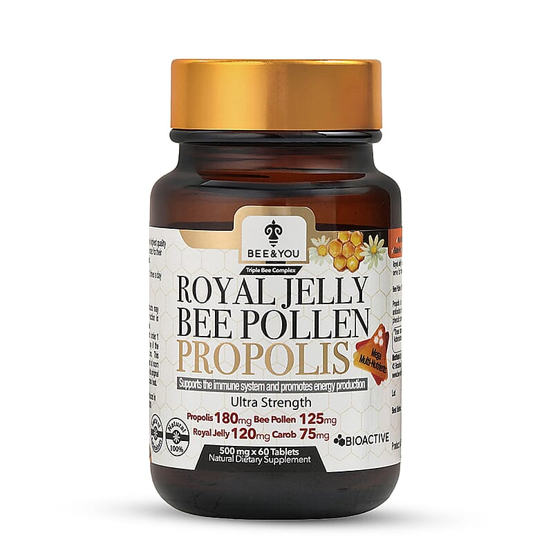 Bee & You Royal Jelly Bee Pollen Propolis Immune & Energy Supplement (60 Tablets)