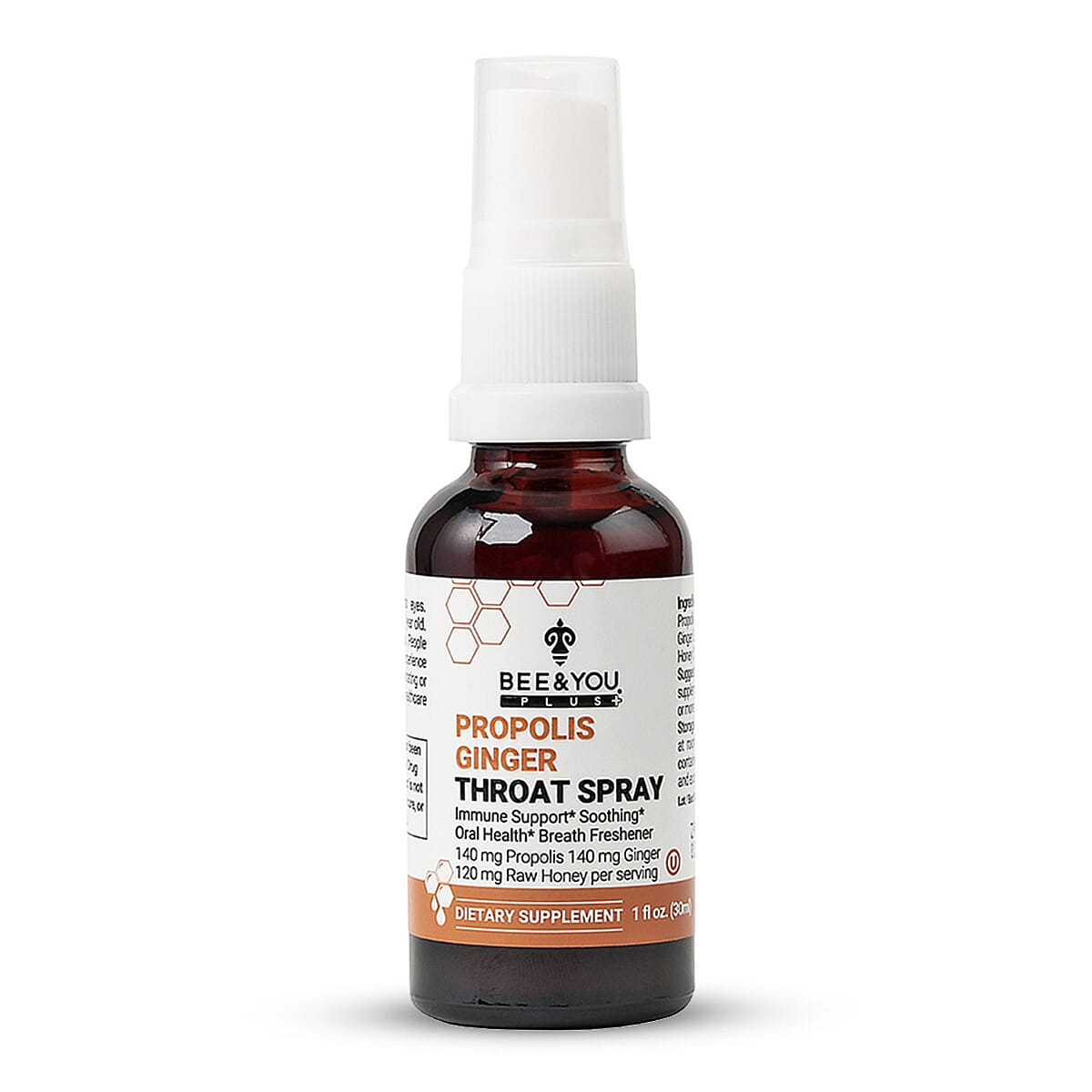 Bee & You Propolis Ginger Throat Spray with Raw Honey (1oz)