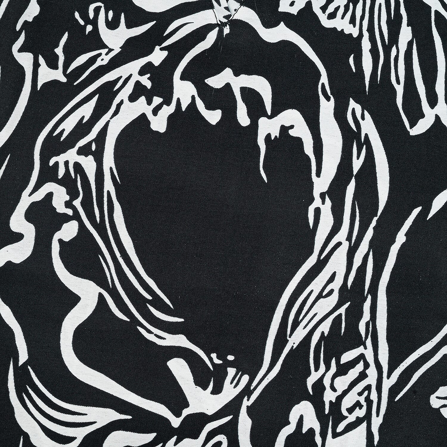 Winlar Black Vine Print Kaftan - One Size Fits Most