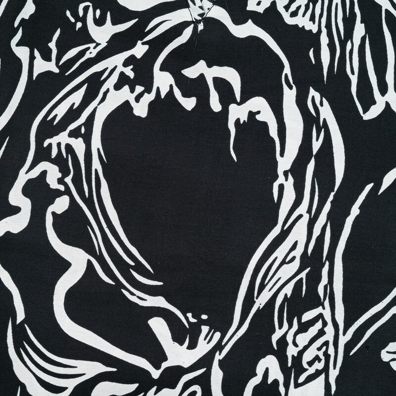 Winlar Black Vine Print Kaftan - One Size Fits Most