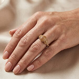 D'Joy Yellow Diamond 0.35 ctw Royal Trinity Radiance Ring in Rhodium Over Sterling Silver (Size 7.0)