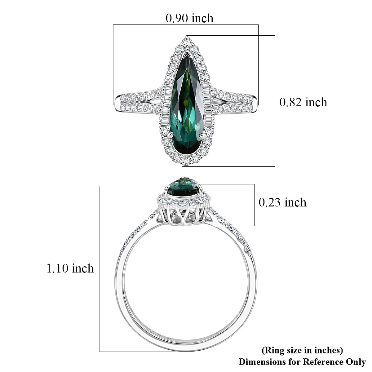 Certified & Appraised Rhapsody AAAA Pirineu Lagoon Tourmaline and Diamond E-F VS 2.30 ctw Ring in 950 Platinum (Size 6.0) 5.70 Grams