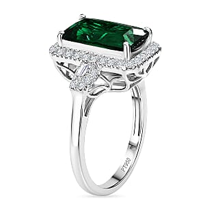 Certified & Appraised Rhapsody AAAA Pirineu Lagoon Tourmaline and Diamond E-F VS 5.00 ctw Ring in 950 Platinum (Size 10.0) 7.10 Grams