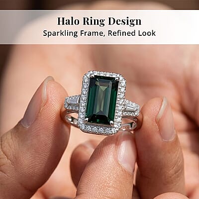 Certified & Appraised Rhapsody AAAA Pirineu Lagoon Tourmaline and Diamond E-F VS 5.00 ctw Ring in 950 Platinum (Size 6.0) 7.10 Grams