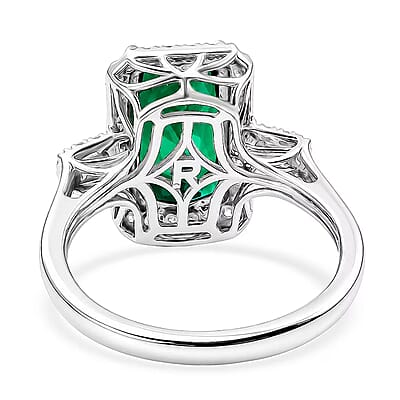 Certified & Appraised Rhapsody AAAA Pirineu Lagoon Tourmaline and Diamond E-F VS 5.00 ctw Ring in 950 Platinum (Size 6.0) 7.10 Grams