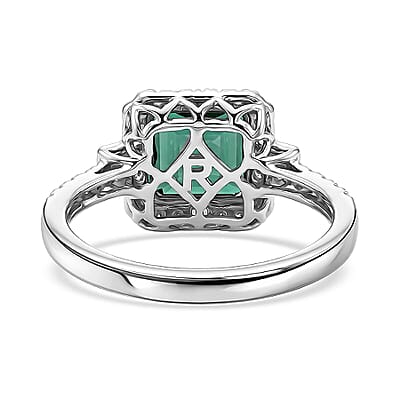 Certified & Appraised Rhapsody AAAA Pirineu Lagoon Tourmaline and Diamond E-F VS 2.65 ctw Ring in 950 Platinum (Size 6.0) 5.90 Grams