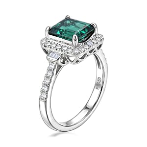 Certified & Appraised Rhapsody AAAA Pirineu Lagoon Tourmaline and Diamond E-F VS 2.65 ctw Ring in 950 Platinum (Size 7.0) 5.90 Grams