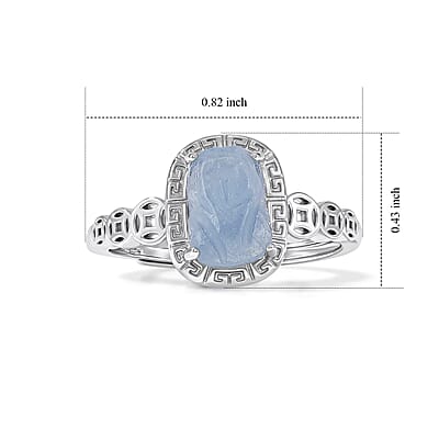 Aquamarine Ring in Silvertone 0.60 ctw