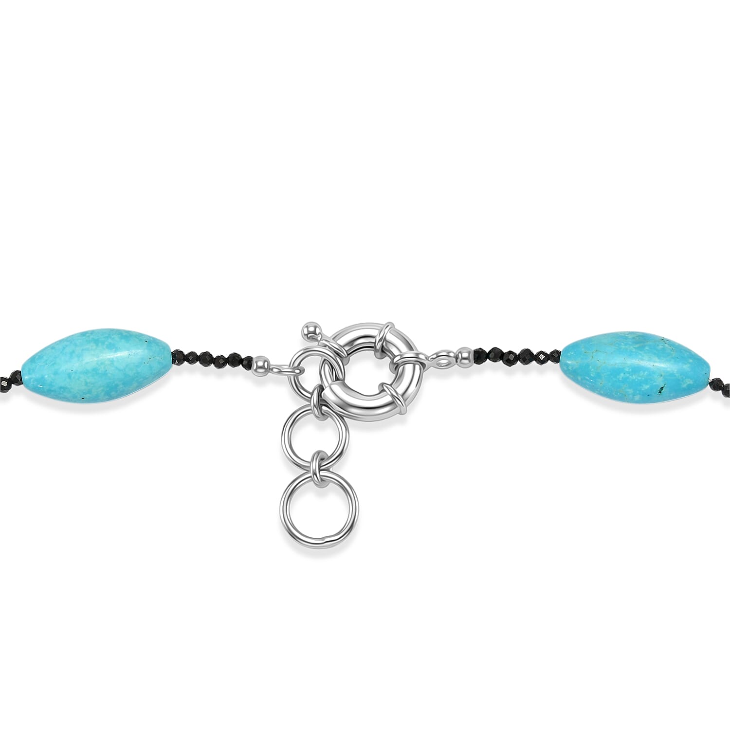EverTrue Magnesite and Thai Black Spinel 275.00 ctw Beaded Necklace in Platinum Bond 20 Inches