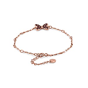 Mozambique Garnet Bracelet in Rosetone (6-7In) 0.22 ctw