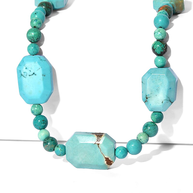 EverTrue Magnesite 265.00 ctw Beaded Necklace in Platinum Bond 20 Inches