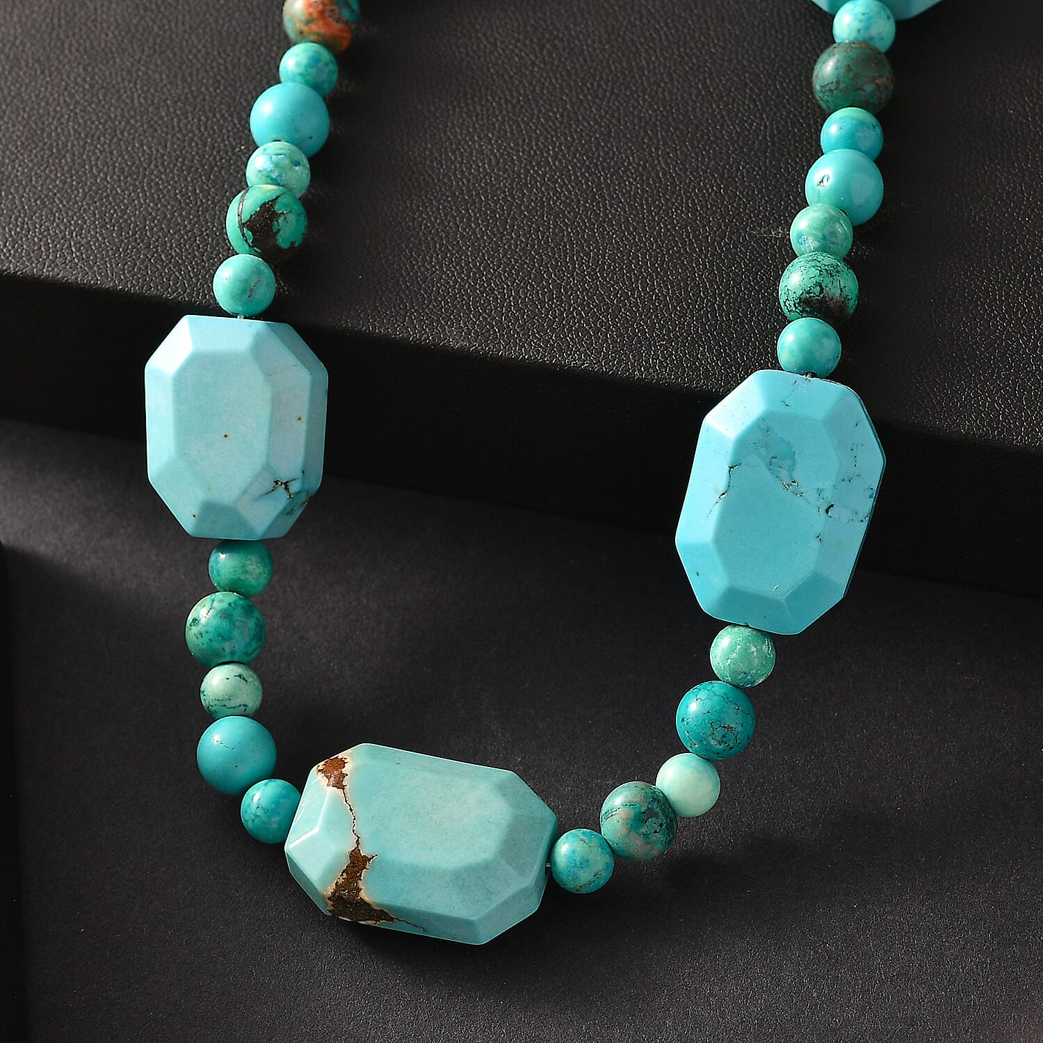 EverTrue Magnesite 265.00 ctw Beaded Necklace in Platinum Bond 20 Inches