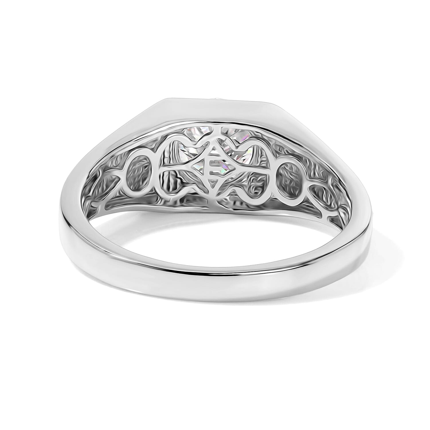 EverTrue Moissanite 1.75 ctw Men's Ring in Platinum Bond (Size 10.0)
