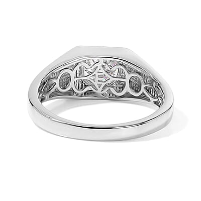 EverTrue Moissanite 1.75 ctw Men's Ring in Platinum Bond (Size 9.0)