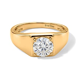 EverTrue Moissanite 1.75 ctw Men's Ring in 18K YG Plated (Size 12.0)