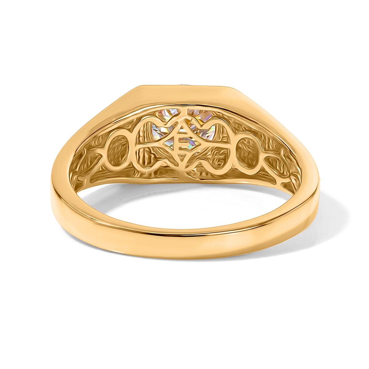 EverTrue Moissanite 1.75 ctw Men's Ring in 18K YG Plated (Size 12.0) image number 2
