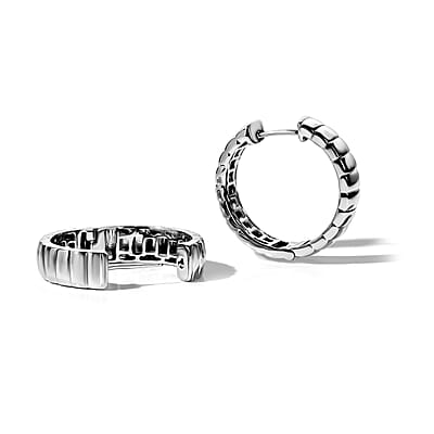 Hoop Earrings in 950 Palladium 10.10 Grams