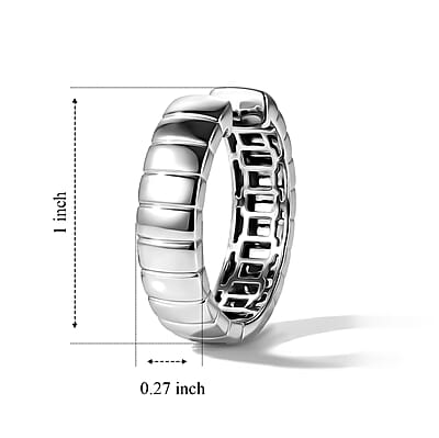 Hoop Earrings in 950 Palladium 10.10 Grams
