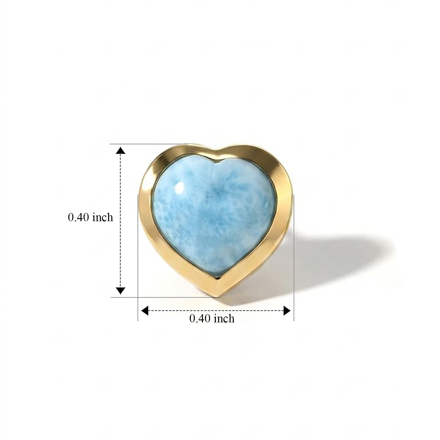 Larimar  Solitaire Stud Push Post Earring Sterling Silver 3.40 ctw