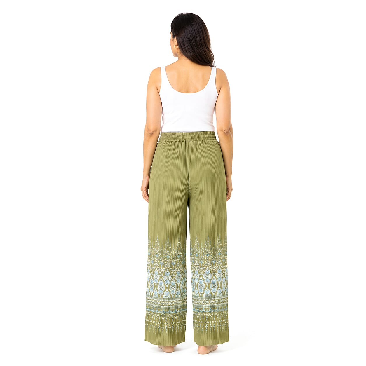La Marey Green Pleated Pajama Pants - One Size Fits Most