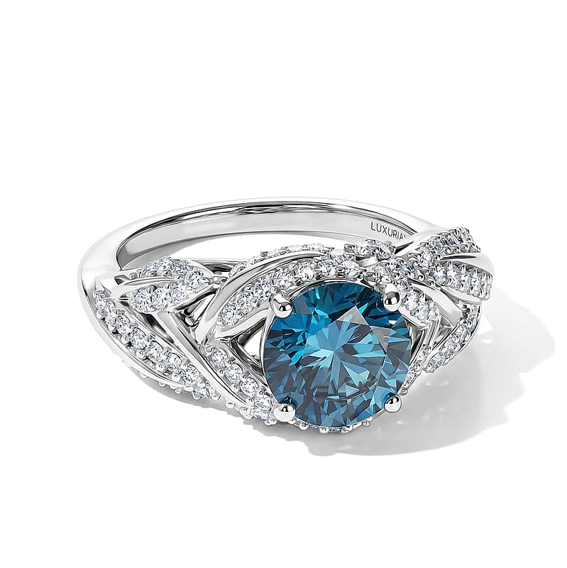 Luxuriant Lab Grown Green Diamond (IR) and Lab Grown Diamond SI 2.50 ctw Ring in 18K Vermeil YG Over Sterling Silver (Size 6.0)