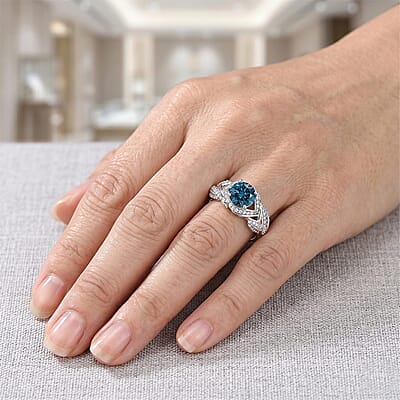 Luxuriant Lab Grown Green Diamond (IR) and Lab Grown Diamond SI 2.50 ctw Ring in 18K Vermeil YG Over Sterling Silver (Size 6.0)