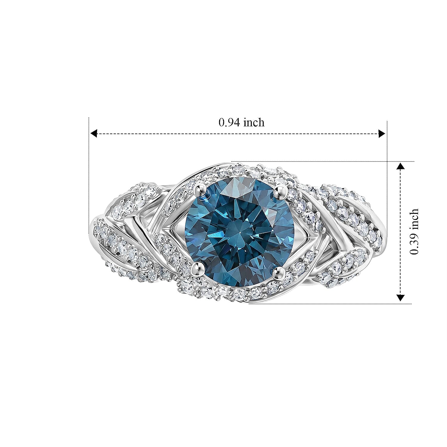 Luxuriant Lab Grown Green Diamond (IR) and Lab Grown Diamond SI 2.50 ctw Ring in 18K Vermeil YG Over Sterling Silver (Size 6.0)