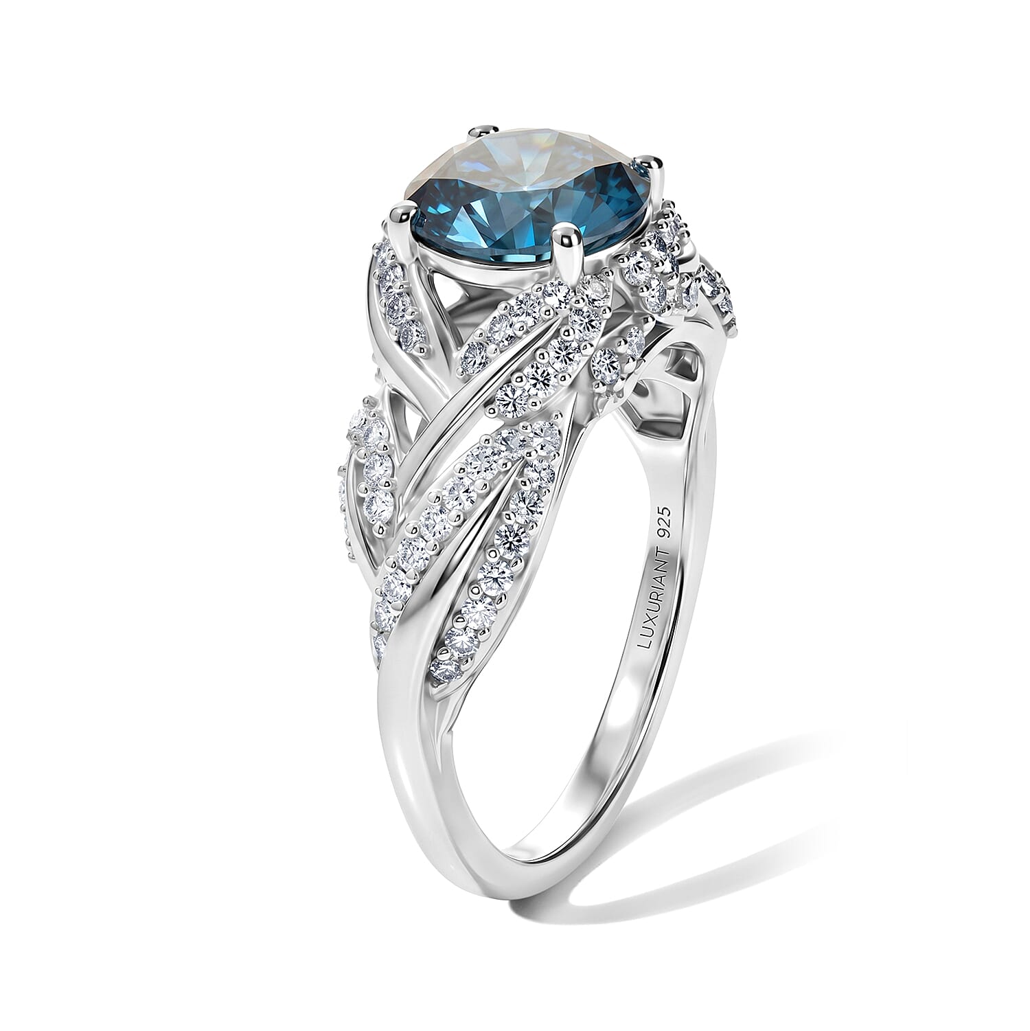 Luxuriant Lab Grown Green Diamond (IR) and Lab Grown Diamond (SI) 2.50 ctw Ring in 18K Vermeil Yellow Gold Over Sterling Silver (Size 7.0)