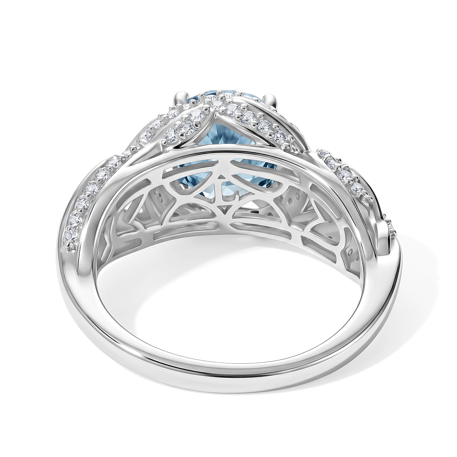 Luxuriant Lab Grown Green Diamond (IR) and Lab Grown Diamond (SI) 2.50 ctw Ring in 18K Vermeil Yellow Gold Over Sterling Silver (Size 7.0)