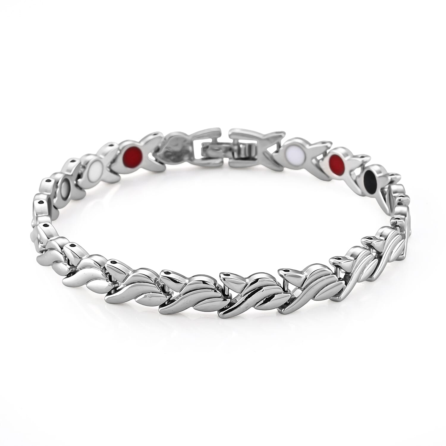 Magnetic Bracelet in Silvertone (7.50 In)