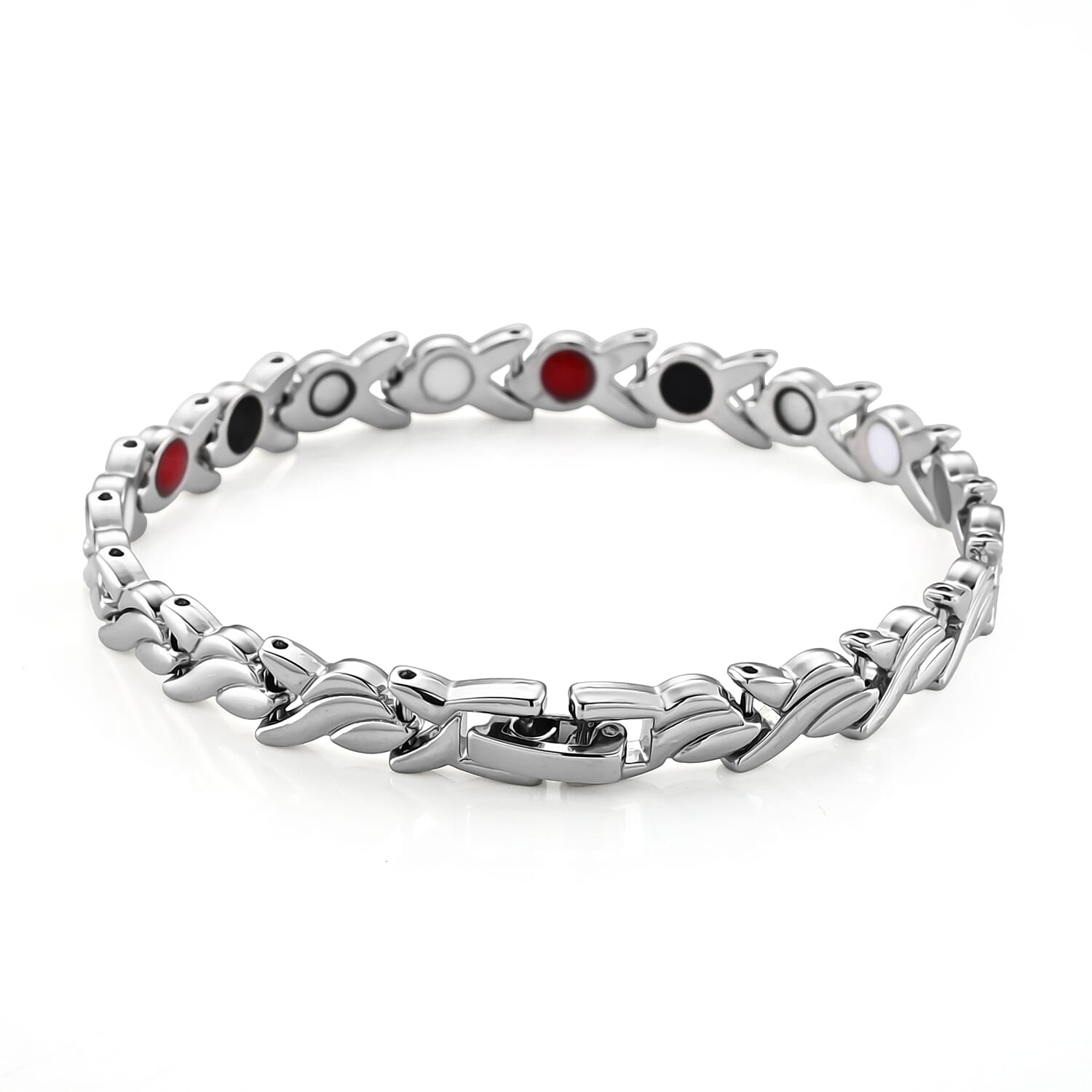Magnetic Bracelet in Silvertone (7.50 In)