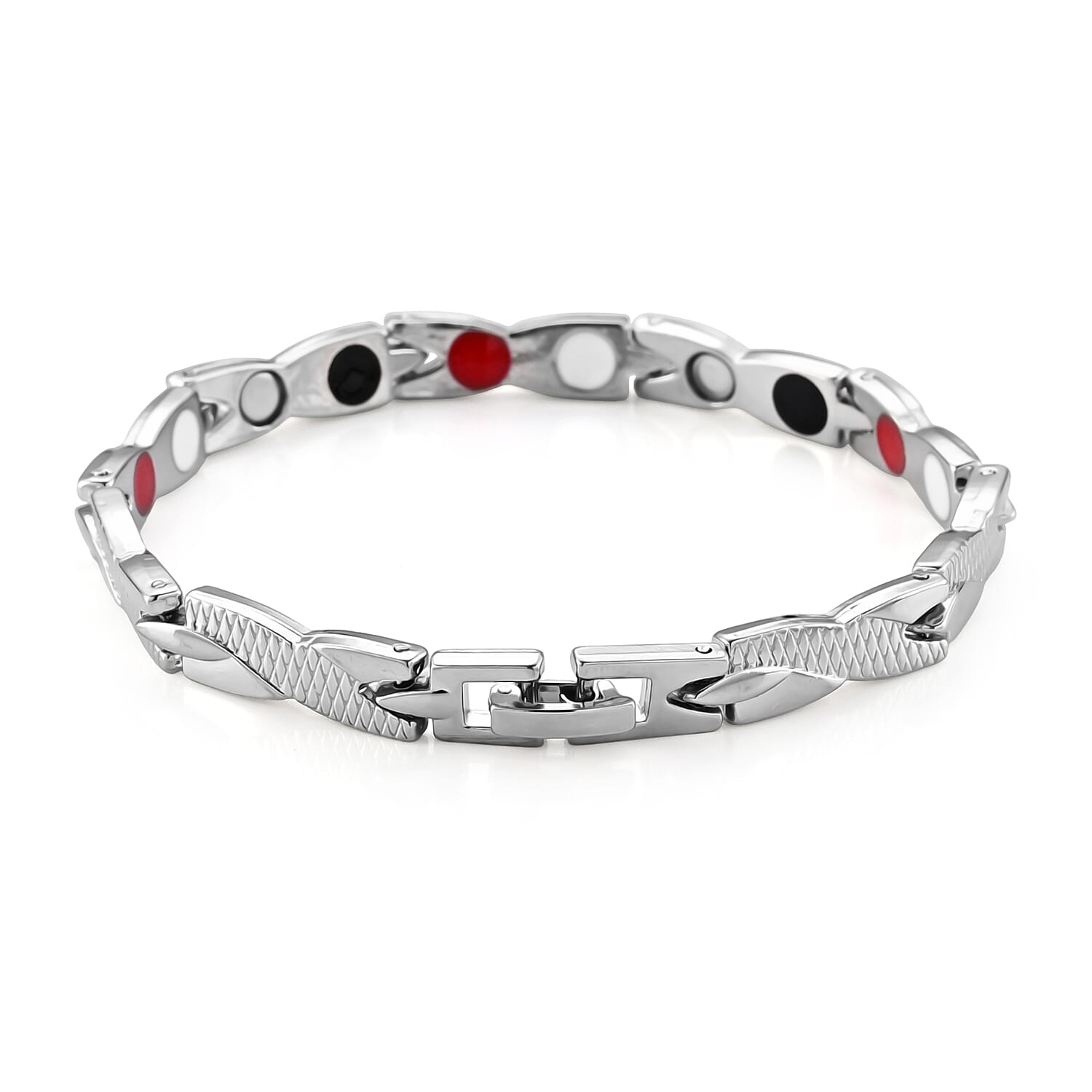 Magnetic Bracelet in Silvertone (8.00 In)