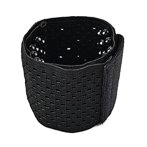 Shungite Beaded 200.00 ctw Black Wrap Polyester Stretch Bracelet